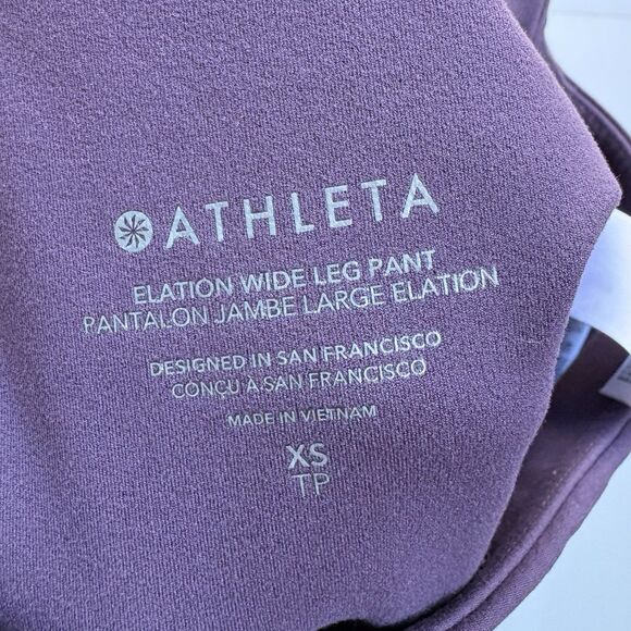 Athleta Elation Wide Leg Pant Size XS Purple High Rise Pull-On Stretch Yoga Soft - Picture 7 of 16